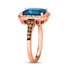 Thumbnail Image 3 of Le Vian  Blue Topaz & Diamond Ring 3/8 ct tw Diamonds 14K Strawberry Gold
