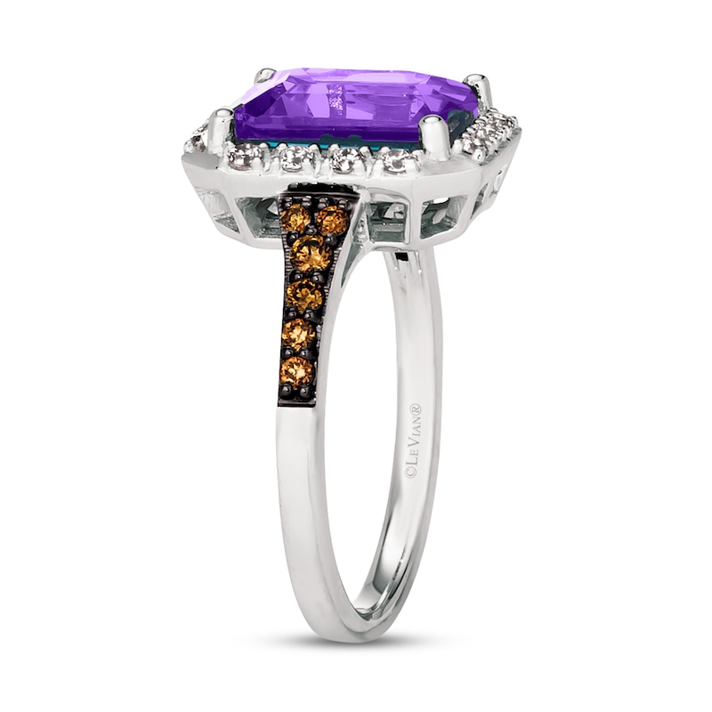 Le Vian Amethyst Ring 1/3 ct tw Diamonds 14K Vanilla Gold