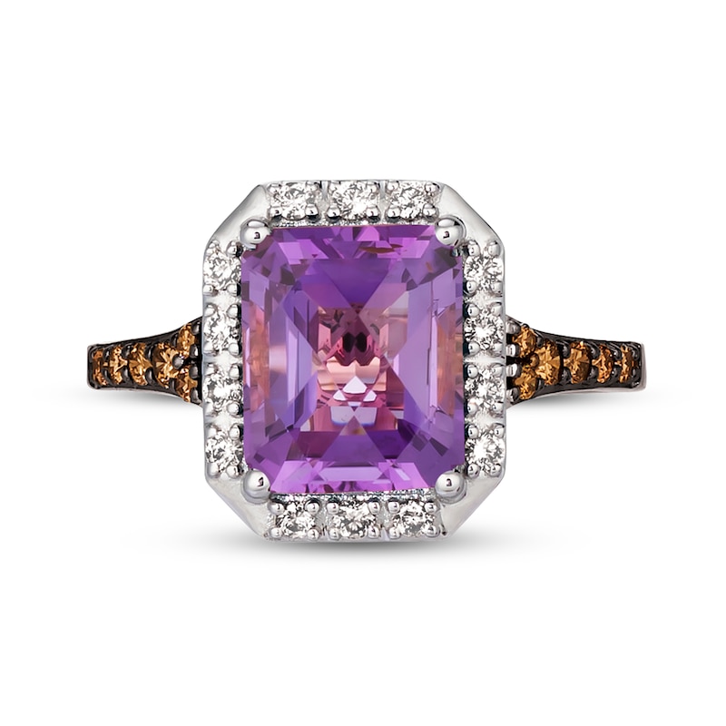 Main Image 3 of Le Vian Amethyst Ring 3/8 ct tw Diamonds 14K Vanilla Gold