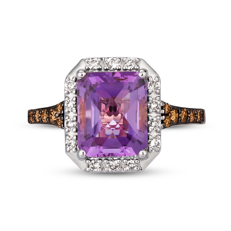 Le Vian Amethyst Ring 1/3 ct tw Diamonds 14K Vanilla Gold