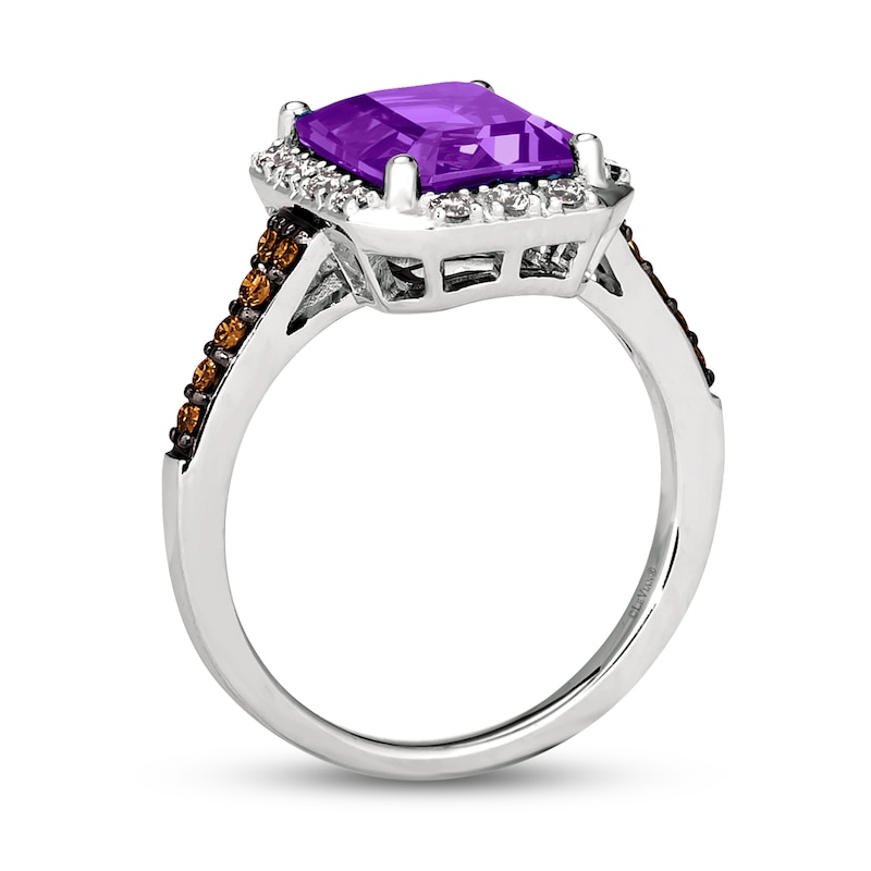 Main Image 4 of Le Vian Amethyst Ring 3/8 ct tw Diamonds 14K Vanilla Gold