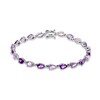 Thumbnail Image 1 of Light And Dark Amethyst Bracelet Sterling Silver 7.25&quot;