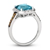 Thumbnail Image 3 of Le Vian Blue Topaz Ring 3/8 ct tw Diamonds 14K Vanilla Gold