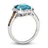 Thumbnail Image 2 of Le Vian Blue Topaz Ring 3/8 ct tw Diamonds 14K Vanilla Gold