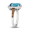 Thumbnail Image 4 of Le Vian Blue Topaz Ring 3/8 ct tw Diamonds 14K Vanilla Gold