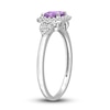 Thumbnail Image 2 of Amethyst & Diamond Promise Ring 1/10 ct tw Cushion/Round-Cut Sterling Silver