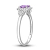 Thumbnail Image 3 of Amethyst & Diamond Promise Ring 1/10 ct tw Cushion/Round-Cut Sterling Silver