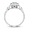 Thumbnail Image 4 of Aquamarine & Diamond Promise Ring 1/10 ct tw Round-Cut Sterling Silver