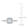 Thumbnail Image 5 of Aquamarine & Diamond Promise Ring 1/10 ct tw Round-Cut Sterling Silver