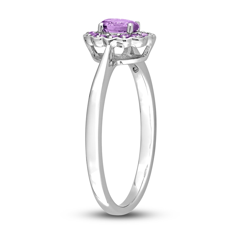 Main Image 3 of Amethyst Promise Ring Sterling Silver