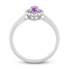 Thumbnail Image 4 of Amethyst Promise Ring Sterling Silver