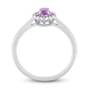 Thumbnail Image 3 of Amethyst Promise Ring Sterling Silver