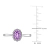 Amethyst Promise Ring Sterling Silver