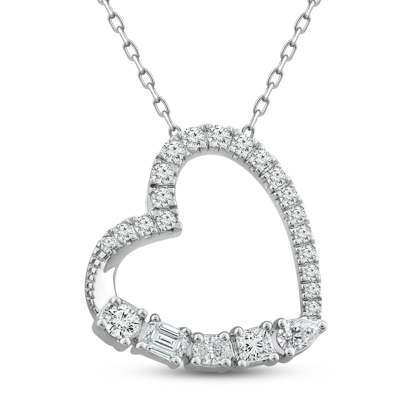 Everything You Are Diamond Heart Necklace 1 2 Ct Tw 10k White Gold 18 Kay