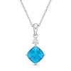 Thumbnail Image 0 of Luminous Cut Blue & White Topaz Necklace Sterling Silver 18"