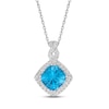 Thumbnail Image 0 of Luminous Cut Blue & White Topaz Twist Necklace Sterling Silver 18"