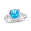 Thumbnail Image 0 of Luminous Cut Blue & White Topaz Twist Ring Sterling Silver