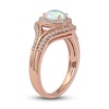 Thumbnail Image 1 of Ethiopian Opal & Diamond Ring 1/4 ct tw 10K Rose Gold