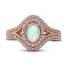 Thumbnail Image 2 of Ethiopian Opal & Diamond Ring 1/4 ct tw 10K Rose Gold