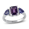 Thumbnail Image 0 of Amethyst, Tanzanite & White Lab-Created Sapphire Ring Sterling Silver