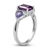 Thumbnail Image 1 of Amethyst, Tanzanite & White Lab-Created Sapphire Ring Sterling Silver