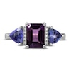 Thumbnail Image 2 of Amethyst, Tanzanite & White Lab-Created Sapphire Ring Sterling Silver