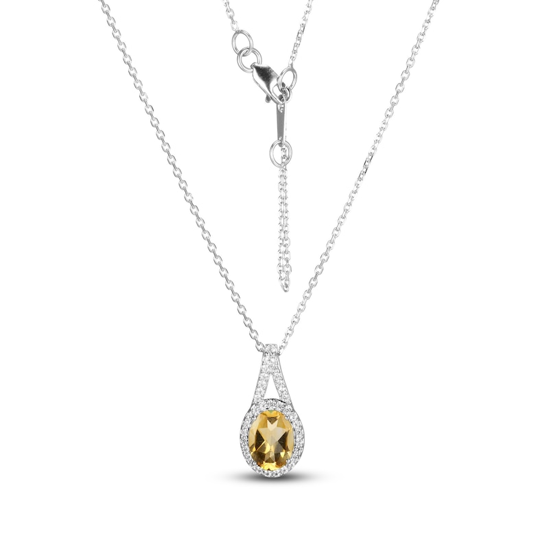 Main Image 2 of Citrine & White Lab-Created Sapphire Boxed Set Sterling Silver - Size 7