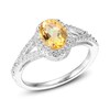 Thumbnail Image 4 of Citrine & White Lab-Created Sapphire Boxed Set Sterling Silver - Size 7