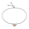 Thumbnail Image 1 of Citrine & White Lab-Created Sapphire Bee Bolo Bracelet Sterling Silver 9.5&quot;