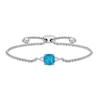 Thumbnail Image 0 of Luminous Cut Swiss Blue Topaz & White Topaz Bolo Bracelet Sterling Silver