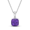 Thumbnail Image 1 of Luminous Cut Amethyst Necklace Sterling Silver 18&quot;