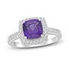 Thumbnail Image 0 of Luminous Cut Amethyst & White Topaz Ring Sterling Silver