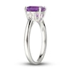 Thumbnail Image 3 of Amethyst & White Lab-Created Sapphire Ring Sterling Silver