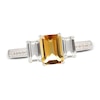 Thumbnail Image 1 of Citrine & White Lab-Created Sapphire Three-Stone Ring Sterling Silver