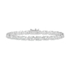Thumbnail Image 1 of Aquamarine Line Bracelet Sterling Silver 7.25&quot;