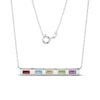 Thumbnail Image 3 of Multi-Stone Diamond Necklace 1/20 ct tw Round-cut Sterling Silver 18&quot;