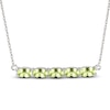 Thumbnail Image 0 of Peridot Bar Necklace Sterling Silver 18"