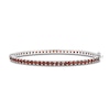 Thumbnail Image 0 of Garnet Bangle Bracelet Sterling Silver 7.25"