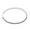 Thumbnail Image 2 of Garnet Bangle Bracelet Sterling Silver 7.25"