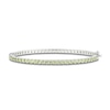 Thumbnail Image 1 of Peridot Bangle Bracelet Sterling Silver 7.25&quot;