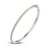 Thumbnail Image 1 of Peridot Bangle Bracelet Sterling Silver 7.25"