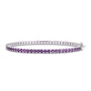 Thumbnail Image 1 of Amethyst Bangle Bracelet Sterling Silver 7.25&quot;