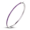 Thumbnail Image 2 of Amethyst Bangle Bracelet Sterling Silver 7.25&quot;