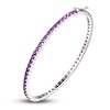 Thumbnail Image 1 of Amethyst Bangle Bracelet Sterling Silver 7.25"