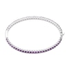 Thumbnail Image 3 of Amethyst Bangle Bracelet Sterling Silver 7.25&quot;