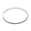 Thumbnail Image 2 of Amethyst Bangle Bracelet Sterling Silver 7.25"