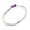 Thumbnail Image 1 of Amethyst Baguette Ring Sterling Silver