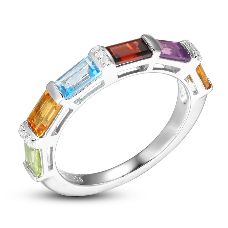 Main Image 2 of Multi-Stone Diamond Accent Ring Sterling Silver
