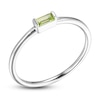 Thumbnail Image 1 of Peridot Baguette Ring Sterling Silver