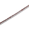 Thumbnail Image 1 of Garnet Line Bracelet Sterling Silver 7.25"